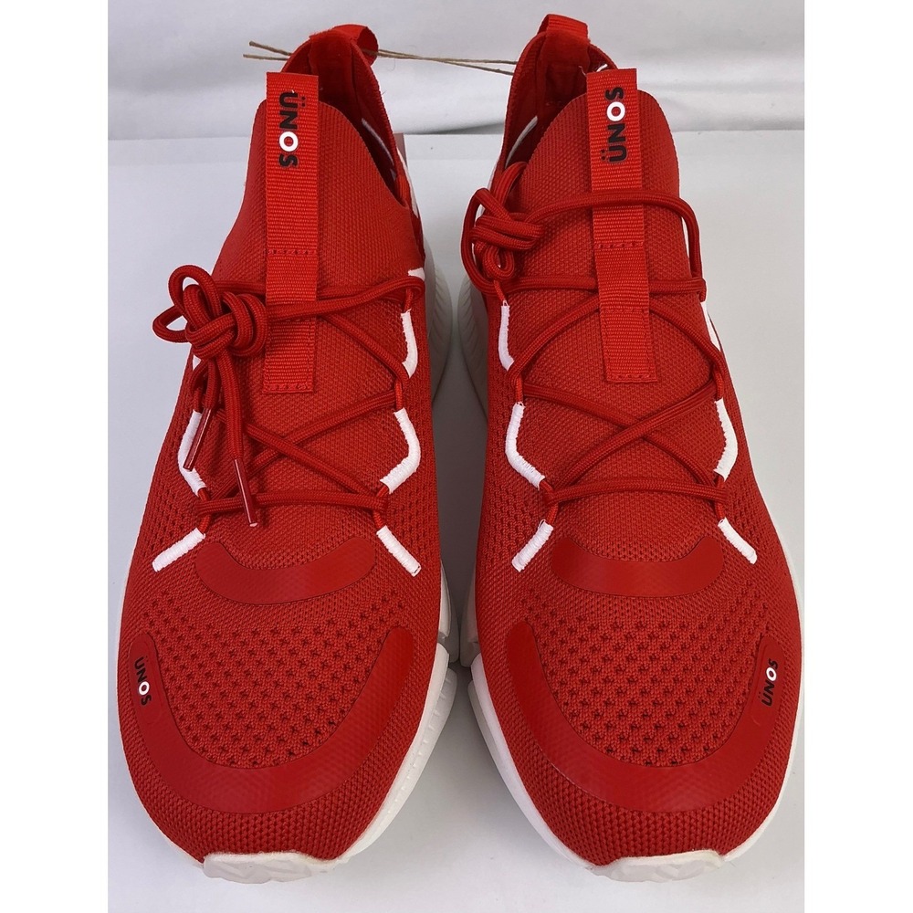 UNOS‎ Neillum Red Knit Sneakers Athletic Tennis Shoes Men Women M 8-9 W 9.5-10.5
